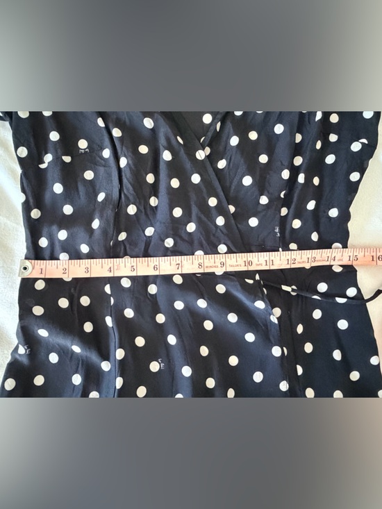 Realisation Par Sheer Silk Black & White Polka Dot Wrap Dress - Picture 8 of 10
